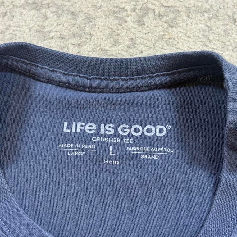 Life is Good navy blue The Beatles Abbey Road Beagles graphic tee size Large - Picture 5 of 7